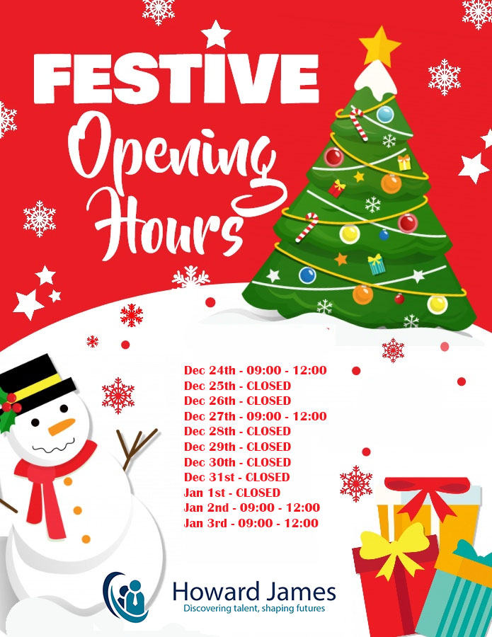 Festive Opening Hours Festive openming Hours