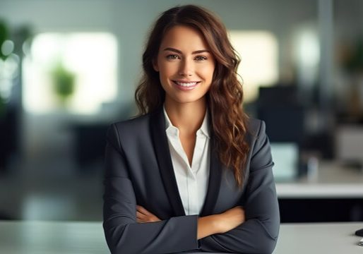 business woman happy